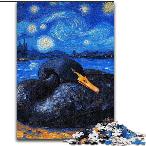 Puzzle für Erwachsene, 1000 Teile, Schwarzer Schwan-Nachthimmel, aus Holz, für Jugendliche ab 14 Jahren, Heimdekoration, 50x75cm, Kunstwerk-Dekor, Intelligenzspielzeug für Familien-Indoor-Spiele Puzzle für Erwachsene, 1000 Teile, Schwarzer Schwan-Nachthimmel, aus Holz, für Jugendliche ab 14 Jahren, Heimdekoration, 50x75cm, Kunstwerk-Dekor, Intelligenzspielzeug für Familien-Indoor-Spiele von LiJianXXR