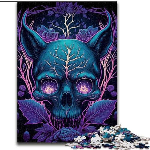 Puzzle für Erwachsene, 1000 Teile, Schwarzlicht-Katzenschädel, aus Holz, für Jugendliche ab 14 Jahren, Heimdekoration, 50x75cm, Kunstwerk-Dekor, Intelligenzspielzeug für Familien-Indoor-Spiele Puzzle für Erwachsene, 1000 Teile, Schwarzlicht-Katzenschädel, aus Holz, für Jugendliche ab 14 Jahren, Heimdekoration, 50x75cm, Kunstwerk-Dekor, Intelligenzspielzeug für Familien-Indoor-Spiele von LiJianXXR