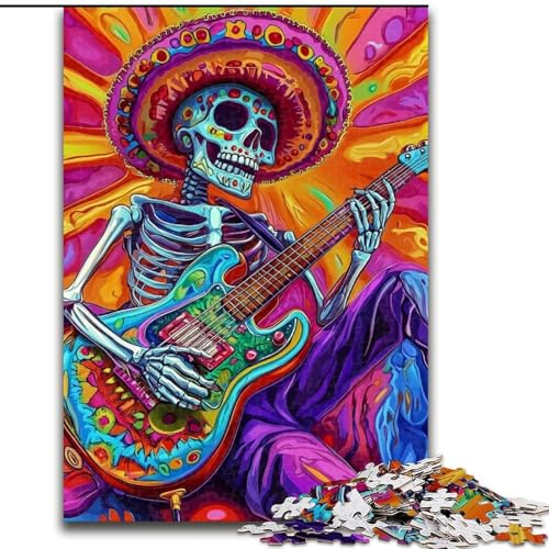 Puzzle für Erwachsene, 1000 Teile, Skelett, Stressabbau, schwierige Herausforderung, Wichtelgeschenke für Kinder ab 14 Jahren (Größe 50x75cm) von LiJianXXR