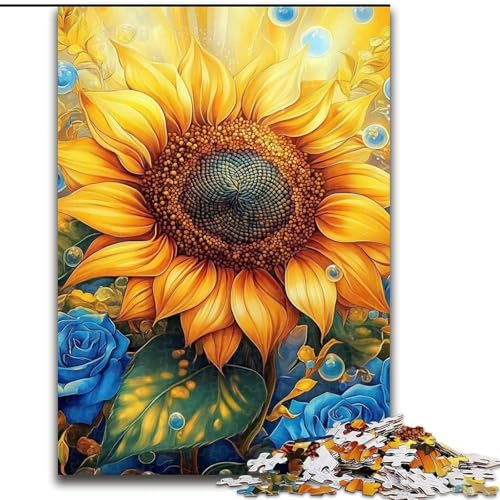Puzzle für Erwachsene, 1000 Teile, Sonnenblume, Familienunterhaltungsspielzeug, ganze Familie, ab 14 Jahren (Größe 26x38cm) von LiJianXXR
