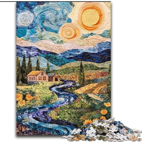 Puzzle für Erwachsene, 1000 Teile, Sonnenblume, Spielzeug, Lernspiele, Stressabbau, Eltern-Kind-Interaktion (Größe 50x75cm) von LiJianXXR