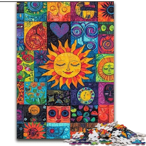 Puzzle für Erwachsene, 1000 Teile, Sonnenlächelnde Collage, Familienunterhaltungsspielzeug, ganze Familie, ab 14 Jahren (Größe 50x75cm) von LiJianXXR