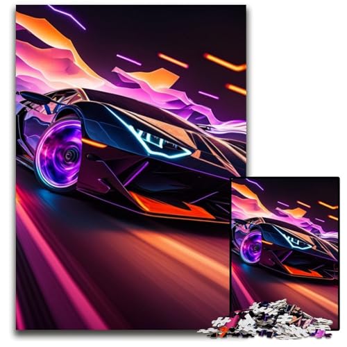 Puzzle für Erwachsene, 1000 Teile, Sportwagen-Puzzle für Erwachsene, für Teenager und Familienspaß – DIY-Denkspiel, Geschenk, 50x75cm/19,68x29,52 Zoll von LiJianXXR
