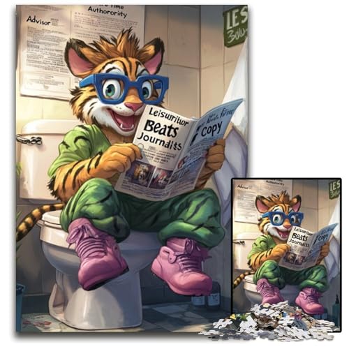Puzzle für Erwachsene, 1000 Teile, Tiger Go Toiletten-Puzzles für Erwachsene, für Teenager und Familienspaß – DIY-Denkspiel als Geschenk, 26x38cm/10,23x14,96 Zoll Puzzle für Erwachsene, 1000 Teile, Tiger Go Toiletten-Puzzles für Erwachsene, für Teenager und Familienspaß – DIY-Denkspiel als Geschenk, 26x38cm/10,23x14,96 Zoll von LiJianXXR
