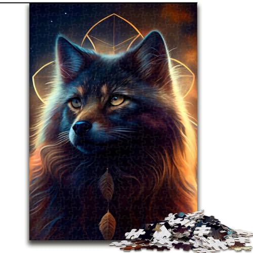 Puzzle für Erwachsene, 1000 Teile, Traumfänger-Katzen-Puzzle aus Holz, DIY-Geschenk zur Heimdekoration, Denksportaufgabe für Erwachsene, 1000 Teile(50x75cm) von LiJianXXR