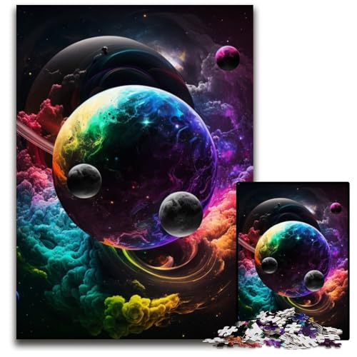 Puzzle für Erwachsene, 1000 Teile, Universum-Planeten-Puzzle für Erwachsene, für Teenager und Familienspaß – DIY-Denkspiel, Geschenk, 26x38cm/10,23x14,96 Zoll Puzzle für Erwachsene, 1000 Teile, Universum-Planeten-Puzzle für Erwachsene, für Teenager und Familienspaß – DIY-Denkspiel, Geschenk, 26x38cm/10,23x14,96 Zoll von LiJianXXR