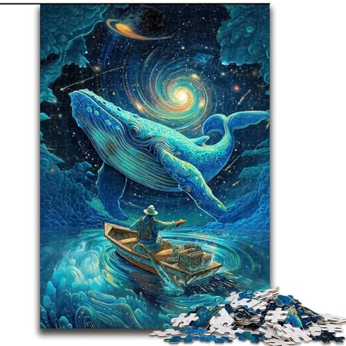Puzzle für Erwachsene, 1000 Teile, Wale im Weltraum, Familienunterhaltungsspielzeug, ganze Familie, ab 14 Jahren (Größe 26x38cm) von LiJianXXR