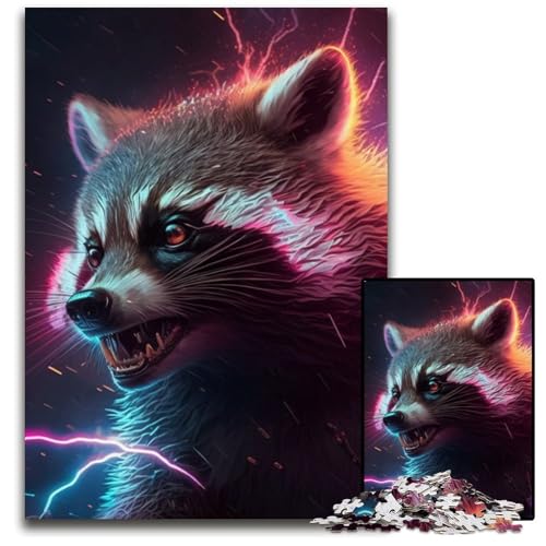 Puzzle für Erwachsene, 1000 Teile, Waschbär-Puzzle für Erwachsene, für Teenager und Familienspaß – DIY-Denkspiel, Geschenk, 26x38cm/10,23x14,96 Zoll Puzzle für Erwachsene, 1000 Teile, Waschbär-Puzzle für Erwachsene, für Teenager und Familienspaß – DIY-Denkspiel, Geschenk, 26x38cm/10,23x14,96 Zoll von LiJianXXR