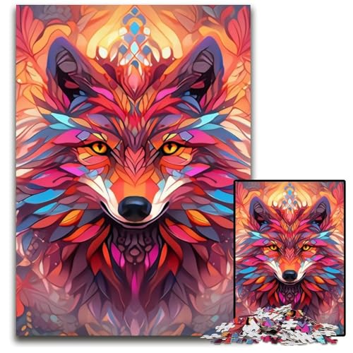 Puzzle für Erwachsene, 1000 Teile, Wolf, unmögliches Puzzle für Erwachsene, perfekt für Halloween, Weihnachten, Geburtstagsgeschenk, 50x75cm/19,68x29,52 Zoll Puzzle für Erwachsene, 1000 Teile, Wolf, unmögliches Puzzle für Erwachsene, perfekt für Halloween, Weihnachten, Geburtstagsgeschenk, 50x75cm/19,68x29,52 Zoll von LiJianXXR