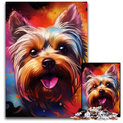 Puzzle für Erwachsene, 1000 Teile, Yorkshire Terrier, Puzzles für Erwachsene, für Teenager und Familienspaß – DIY-Denkspiel, Geschenk, 26x38cm/10,23x14,96 Zoll Puzzle für Erwachsene, 1000 Teile, Yorkshire Terrier, Puzzles für Erwachsene, für Teenager und Familienspaß – DIY-Denkspiel, Geschenk, 26x38cm/10,23x14,96 Zoll von LiJianXXR