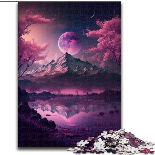 Puzzle für Erwachsene, 1000 Teile, japanische Landschaft, Neon, aus Holz, Kinder ab 14 Jahren, 50x75cm, Lernspielzeug für Teenager, Dekoration für Zuhause und Büro von LiJianXXR