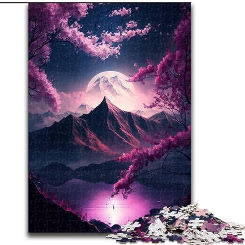 Puzzle für Erwachsene, 1000 Teile, japanische Landschaft, Neon-Puzzle aus Holz, Geschenk für Männer und Frauen, Alltag und besondere Anlässe, 1000 Teile(50x75cm) von LiJianXXR
