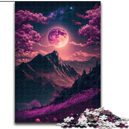 Puzzle für Erwachsene, 1000 Teile, japanische Landschaft, Neon-Puzzle aus Karton, perfekt für Familienspaß, Partyspiele, Geburtstagsparty-Geschenke, 1000 Teile(26x38cm) von LiJianXXR