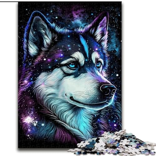 Puzzle für Erwachsene, 1000 Teile, magischer Husky, aus Holz, Familienaktivitätsspiel für Teenager, DIY-Heimdekoration, Denksportaufgabe, Geschenk, 1000 Teile(50x75cm) von LiJianXXR