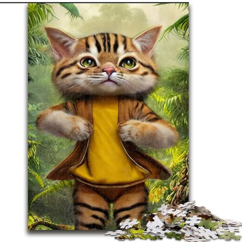 Puzzle für Erwachsene, 1000 Teile, modisches Katzen-Puzzle aus Karton, Geschenk für Männer und Frauen, Alltag und besondere Anlässe, 1000 Teile(26x38cm) von LiJianXXR