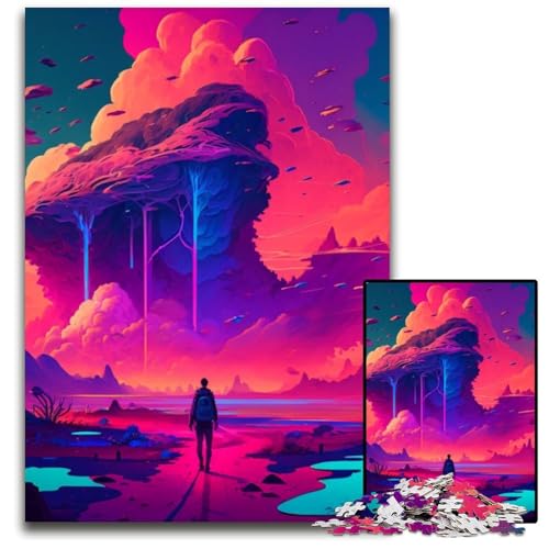 Puzzle für Erwachsene, 1000 Teile, psychedelische außerirdische Landschaft, Puzzles für Erwachsene, für Teenager und Familienspaß – DIY-Denkspiel, Geschenk, 26x38cm/10,23x14,96 Zoll Puzzle für Erwachsene, 1000 Teile, psychedelische außerirdische Landschaft, Puzzles für Erwachsene, für Teenager und Familienspaß – DIY-Denkspiel, Geschenk, 26x38cm/10,23x14,96 Zoll von LiJianXXR