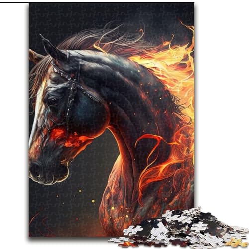 Puzzle für Erwachsene, 1000 Teile, schwarzes Pferd, aus Holz, Kinder ab 14 Jahren, 50x75cm, Geburtstagsparty für Männer und Frauen Puzzle für Erwachsene, 1000 Teile, schwarzes Pferd, aus Holz, Kinder ab 14 Jahren, 50x75cm, Geburtstagsparty für Männer und Frauen von LiJianXXR