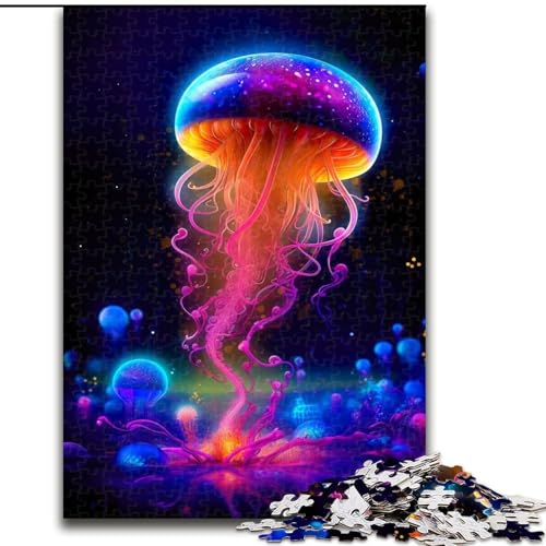 Puzzle für Erwachsene, 1000 Teile, verzauberte Quallen, aus Karton, anspruchsvolles Denkspiel für Teenager, perfekt als Heimdekoration oder Geschenk, 1000 Stück(26x38cm) von LiJianXXR