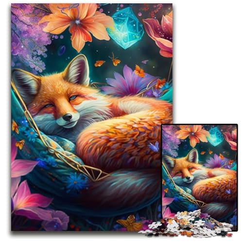 Puzzle für Erwachsene, 1000 Teile, wunderschöner Fuchs, unmögliches Puzzle für Erwachsene, perfekt für Halloween, Weihnachten, Geburtstagsgeschenk, 26x38cm/10,23x14,96 Zoll Puzzle für Erwachsene, 1000 Teile, wunderschöner Fuchs, unmögliches Puzzle für Erwachsene, perfekt für Halloween, Weihnachten, Geburtstagsgeschenk, 26x38cm/10,23x14,96 Zoll von LiJianXXR