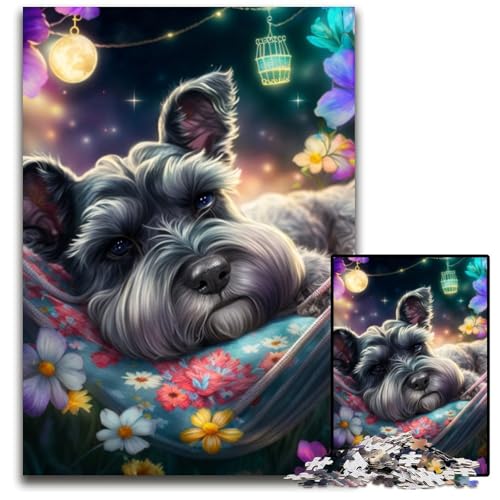 Puzzle für Erwachsene, 1000 Teile, wunderschöner Zwergschnauzer, unmögliches Puzzle für Erwachsene, perfekt für Halloween, Weihnachten, Geburtstagsgeschenk, 26x38cm/10,23x14,96 Zoll Puzzle für Erwachsene, 1000 Teile, wunderschöner Zwergschnauzer, unmögliches Puzzle für Erwachsene, perfekt für Halloween, Weihnachten, Geburtstagsgeschenk, 26x38cm/10,23x14,96 Zoll von LiJianXXR