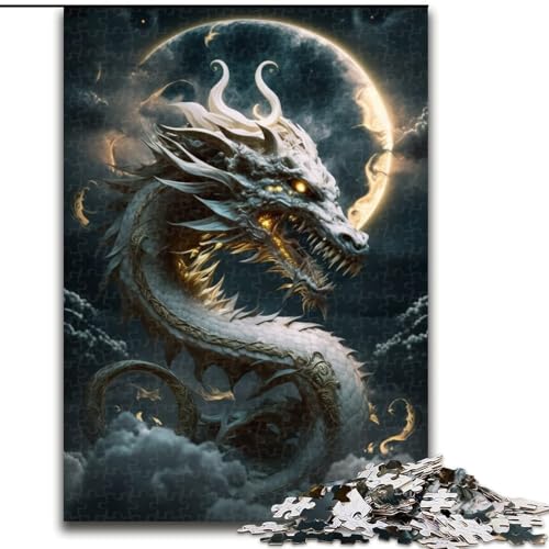 Puzzle für Erwachsene, 1000-teiliges Drachen-Puzzle aus Holz, ideal für Büro, Schlafzimmer, Wohnzimmer-Dekor, 1000 Teile(50x75cm) von LiJianXXR