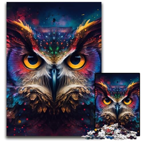 Puzzle für Erwachsene, 1000-teiliges Eulen-Puzzle aus Pappe für Erwachsene, anspruchsvolles Denkspiel für Teenager, unterhaltsames interaktives Spiel für die ganze Familie, 26x38cm/10,23x14,96 Zoll Puzzle für Erwachsene, 1000-teiliges Eulen-Puzzle aus Pappe für Erwachsene, anspruchsvolles Denkspiel für Teenager, unterhaltsames interaktives Spiel für die ganze Familie, 26x38cm/10,23x14,96 Zoll von LiJianXXR