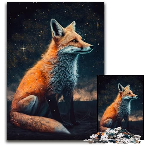Puzzle für Erwachsene, 1000-teiliges Fantasy-Fuchs-Holzpuzzle für Erwachsene, anspruchsvolles Denkspiel für Teenager, interaktives Familienspiel, 50x75cm/19,68x29,52 Zoll Puzzle für Erwachsene, 1000-teiliges Fantasy-Fuchs-Holzpuzzle für Erwachsene, anspruchsvolles Denkspiel für Teenager, interaktives Familienspiel, 50x75cm/19,68x29,52 Zoll von LiJianXXR