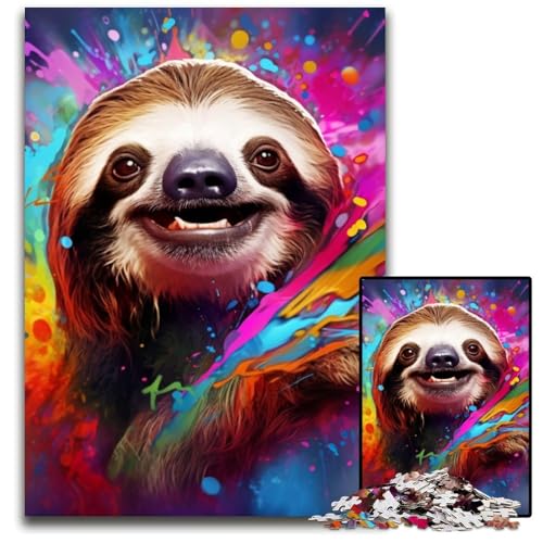 Puzzle für Erwachsene, 1000-teiliges Faultier-Holzpuzzle für Erwachsene, anspruchsvolles Denkspiel für Teenager, unterhaltsames interaktives Spiel für die ganze Familie, 50x75cm/19,68x29,52 Zoll Puzzle für Erwachsene, 1000-teiliges Faultier-Holzpuzzle für Erwachsene, anspruchsvolles Denkspiel für Teenager, unterhaltsames interaktives Spiel für die ganze Familie, 50x75cm/19,68x29,52 Zoll von LiJianXXR