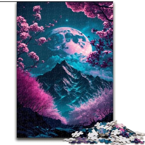 Puzzle für Erwachsene, 1000-teiliges Japanisches Kirschblüten-Puzzle aus Karton, anspruchsvolles DIY-Denkspiel, interaktives Familienspiel, 1000 Teile(26x38cm) von LiJianXXR