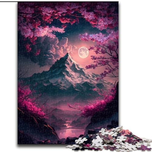 Puzzle für Erwachsene, 1000-teiliges Japanisches Landschafts-Neon-Puzzle aus Karton, anspruchsvolles Denkspiel für Teenager und Familien, 1000 Teile(26x38cm) von LiJianXXR
