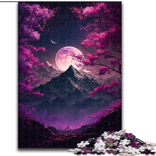 Puzzle für Erwachsene, 1000-teiliges Japanisches Landschafts-Neon-Puzzle aus Karton, ideal für Familienspaß Feiertage, Geburtstage, 1000 Teile(26x38cm) von LiJianXXR