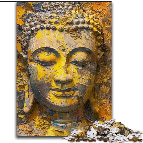 Puzzle für Erwachsene, 1000-teiliges Puzzle, Buddha-Ölgemälde, Spielzeug, Lernspiele, Stressabbau, Eltern-Kind-Interaktion (Größe 50x75cm) von LiJianXXR