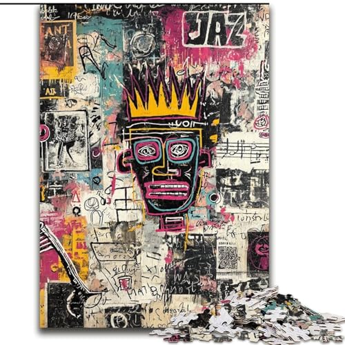 Puzzle für Erwachsene, 1000-teiliges Puzzle, Moderne Kunst von Basquiat, Spielzeug, Lernspiele, Stressabbau, Eltern-Kind-Interaktion (Größe 26x38cm) von LiJianXXR