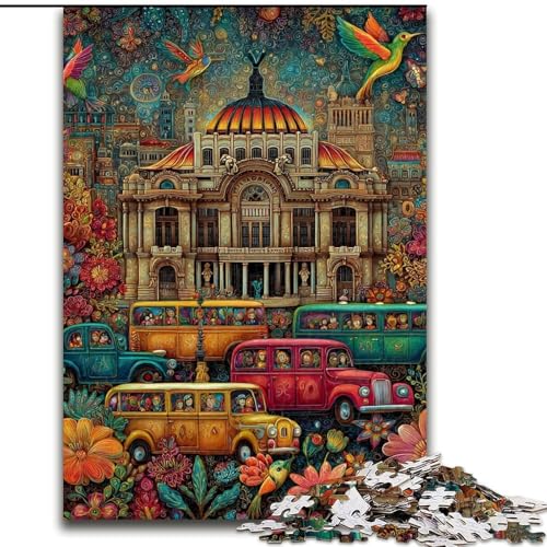 Puzzle für Erwachsene, 1000-teiliges Puzzle, mexikanische Stadt, Spielzeug, Lernspiele, Stressabbau, Eltern-Kind-Interaktion (Größe 26x38cm) von LiJianXXR