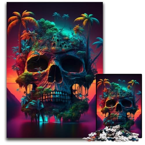 Puzzle für Erwachsene, 1000-teiliges Strandskelett-Holzpuzzle für Erwachsene, anspruchsvolles Denkspiel für Teenager, unterhaltsames interaktives Spiel für die ganze Familie, 50x75cm/19,68x29,52 Zoll von LiJianXXR