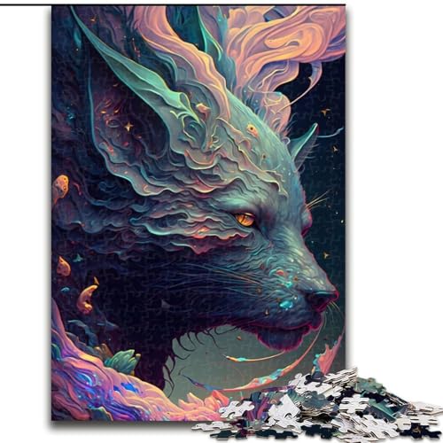 Puzzle für Erwachsene, 1000-teiliges ätherisches Wolf-Puzzle aus Karton, anspruchsvolles Denkspiel für Teenager und Familien, 1000 Teile(26x38cm) von LiJianXXR