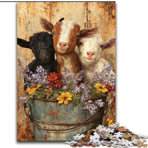 Puzzle für Erwachsene, Baby-Kuh, Familienspiel zum Stressabbau, schwierige Herausforderung, EIN Kunstwerk für Kinder ab 14 Jahren (Größe 26x38cm) von LiJianXXR