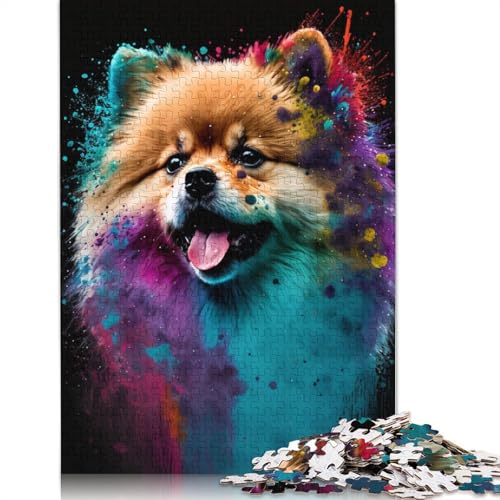Puzzle für Erwachsene, Bunter Zwergspitz, 1000 Teile, Puzzle für Erwachsene und Kinder ab 12 Jahren, Kartonpuzzle, Denksportaufgabe, 38 x 26 cm Puzzle für Erwachsene, Bunter Zwergspitz, 1000 Teile, Puzzle für Erwachsene und Kinder ab 12 Jahren, Kartonpuzzle, Denksportaufgabe, 38 x 26 cm von LiJianXXR