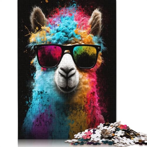 Puzzle für Erwachsene, Geschenke, Buntes Alpaka mit Brille für Erwachsene, 1000-teiliges Puzzle aus Karton für Erwachsene und Kinder ab 12 Jahren, anspruchsvolles Spiel, Geschenke, 38 x 26 cm Puzzle für Erwachsene, Geschenke, Buntes Alpaka mit Brille für Erwachsene, 1000-teiliges Puzzle aus Karton für Erwachsene und Kinder ab 12 Jahren, anspruchsvolles Spiel, Geschenke, 38 x 26 cm von LiJianXXR
