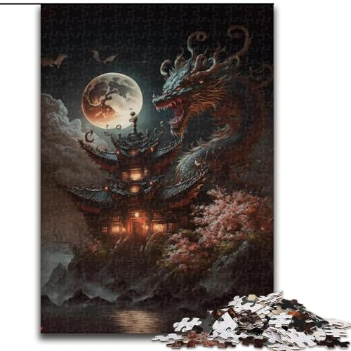 Puzzle für Erwachsene,1000 Teile,Galaxy Art,japanischer Drache,aus Holz,perfekte Dekoration für Zuhause oder das Büro, 50x75cm,DIY-Kunstdekor von LiJianXXR