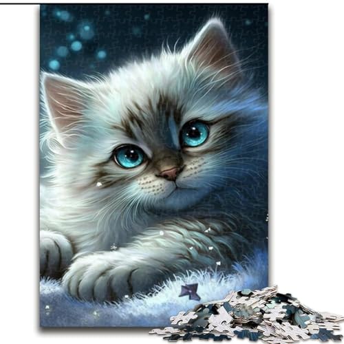 Puzzle für Erwachsene,1000 Teile,Kätzchen im Schnee,aus Holz,ideal für Familienspaß,Entspannung, 50x75cm,pädagogisches und unterhaltsames Indoor-Spiel für die Inneneinrichtung Puzzle für Erwachsene,1000 Teile,Kätzchen im Schnee,aus Holz,ideal für Familienspaß,Entspannung, 50x75cm,pädagogisches und unterhaltsames Indoor-Spiel für die Inneneinrichtung von LiJianXXR