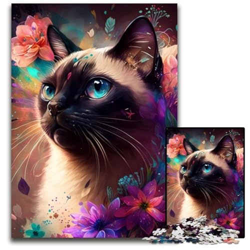 Puzzle für Erwachsene,1000 Teile,farbenfrohes Katzen-Kunstpuzzle aus Pappe für Erwachsene,anspruchsvolles Denkspiel für Teenager,unterhaltsames interaktives Spiel für die ganze Familie,26x38cm Puzzle für Erwachsene,1000 Teile,farbenfrohes Katzen-Kunstpuzzle aus Pappe für Erwachsene,anspruchsvolles Denkspiel für Teenager,unterhaltsames interaktives Spiel für die ganze Familie,26x38cm von LiJianXXR