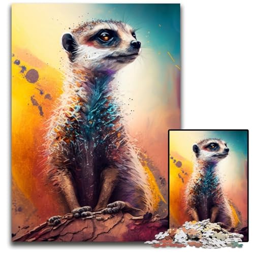 Puzzle für Erwachsene,1000-teiliges Fantasy-Erdmännchen-Puzzle aus Pappe für Erwachsene,anspruchsvolles Denkspiel für Teenager,unterhaltsames interaktives Spiel für die ganze Familie,26x38cm von LiJianXXR