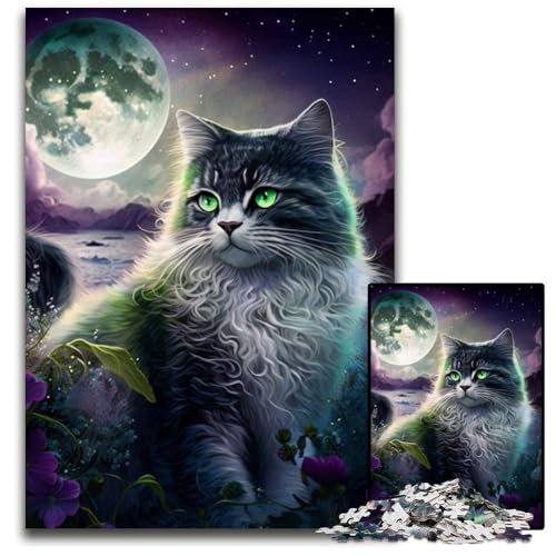 Puzzle für Erwachsene,1000-teiliges Fantasy-Katzen-Puzzle aus Pappe für Erwachsene,anspruchsvolles Denkspiel für Teenager,unterhaltsames interaktives Spiel für die ganze Familie,26x38cm Puzzle für Erwachsene,1000-teiliges Fantasy-Katzen-Puzzle aus Pappe für Erwachsene,anspruchsvolles Denkspiel für Teenager,unterhaltsames interaktives Spiel für die ganze Familie,26x38cm von LiJianXXR