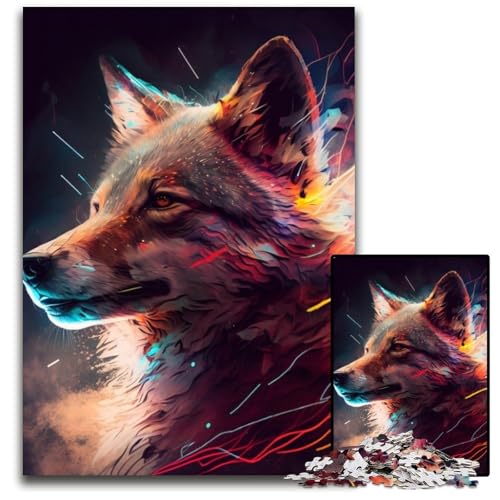 Puzzle für Erwachsene,1000-teiliges Fantasy-Wolf-Puzzle aus Pappe für Erwachsene,anspruchsvolles Denkspiel für Teenager,unterhaltsames interaktives Spiel für die ganze Familie,26x38cm/10,23x14,96 Zoll Puzzle für Erwachsene,1000-teiliges Fantasy-Wolf-Puzzle aus Pappe für Erwachsene,anspruchsvolles Denkspiel für Teenager,unterhaltsames interaktives Spiel für die ganze Familie,26x38cm/10,23x14,96 Zoll von LiJianXXR