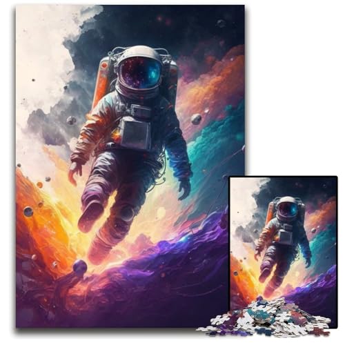 Puzzle für Erwachsene,1000-teiliges Weltraum-Astronauten-Puzzle aus Pappe für Erwachsene,anspruchsvolles Denkspiel für Teenager,unterhaltsames interaktives Spiel für die ganze Familie,26x38cm von LiJianXXR