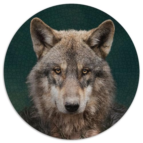 Puzzle für Erwachsene „Der mittelalterliche Wolf“ 1000 Teile, runde Puzzles mit 1000 Teilen für Erwachsene, Spaß für die ganze Familie, Basteln, perfekt für Geburtstage, Feiertage, 67,5 x 67,5 cm Puzzle für Erwachsene „Der mittelalterliche Wolf“ 1000 Teile, runde Puzzles mit 1000 Teilen für Erwachsene, Spaß für die ganze Familie, Basteln, perfekt für Geburtstage, Feiertage, 67,5 x 67,5 cm von LiJianXXR