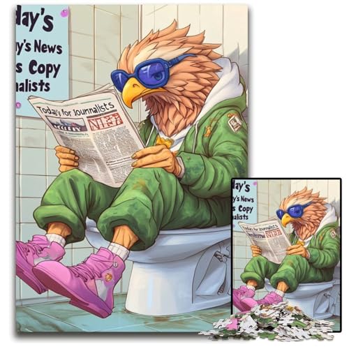 Puzzle für Erwachsene 1000 Eagle Go Toilet Holzpuzzle Teenager, Paare und Freunde zum Geburtstag, Weihnachten 50x75cm/19,68x29,52 Zoll Puzzle für Erwachsene 1000 Eagle Go Toilet Holzpuzzle Teenager, Paare und Freunde zum Geburtstag, Weihnachten 50x75cm/19,68x29,52 Zoll von LiJianXXR