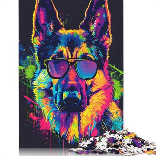 Puzzle für Erwachsene 1000 Teile, Deutscher Schäferhund DJ Neon, Puzzles für Kartonpuzzles, pädagogisches Stressabbauspielzeug, Puzzlegröße 38 x 26 cm Puzzle für Erwachsene 1000 Teile, Deutscher Schäferhund DJ Neon, Puzzles für Kartonpuzzles, pädagogisches Stressabbauspielzeug, Puzzlegröße 38 x 26 cm von LiJianXXR