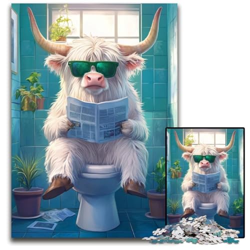 Puzzle für Erwachsene 1000 Yak Go Toilette Holzpuzzle Teenager, Paare und Freunde zum Geburtstag, Weihnachten 50x75cm/19,68x29,52 Zoll Puzzle für Erwachsene 1000 Yak Go Toilette Holzpuzzle Teenager, Paare und Freunde zum Geburtstag, Weihnachten 50x75cm/19,68x29,52 Zoll von LiJianXXR